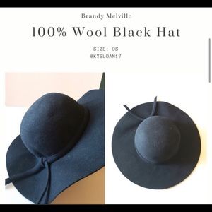 Brandy Melville Black Wool Hat